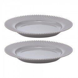 Набор из двух тарелок темно-серого цвета из коллекции edge, 21 см