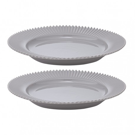 Набор из двух тарелок темно-серого цвета из коллекции edge, 21 см