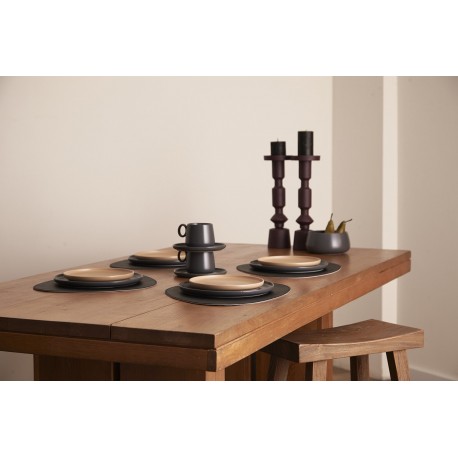 Набор из двух тарелок темно-серого цвета из коллекции essential, 25 см