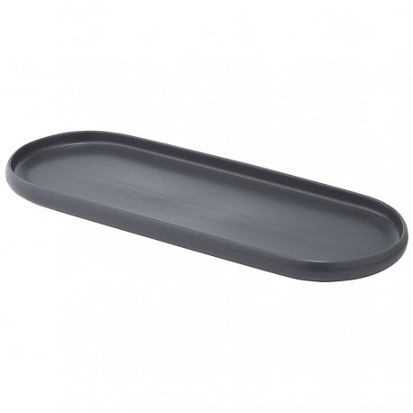Овальное блюдо темно-серого цвета из коллекции essential