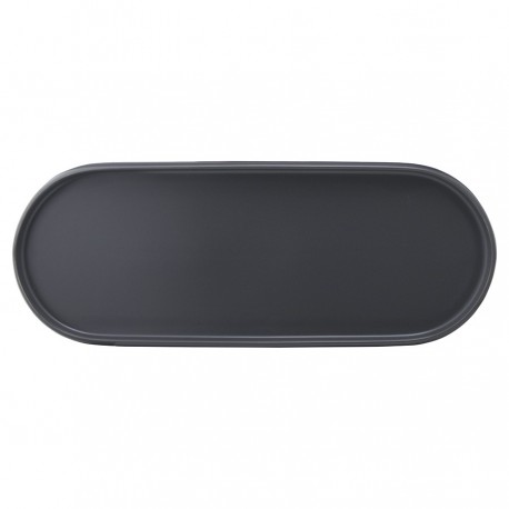 Овальное блюдо темно-серого цвета из коллекции essential