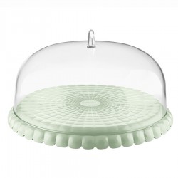 Блюдо сервировочное с крышкой tiffany, D36 см, зеленое