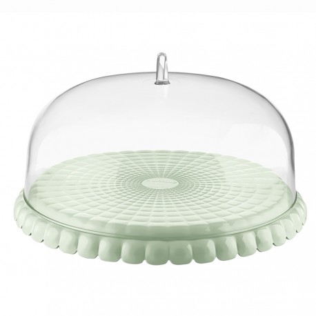 Блюдо сервировочное с крышкой tiffany, D36 см, зеленое