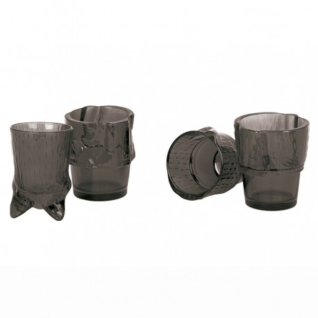 Набор из 4 стаканов kitty, черный