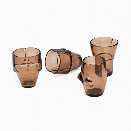 Набор из 4-х стаканов body, коричневые