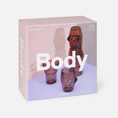 Набор из 4-х стаканов body, коричневые
