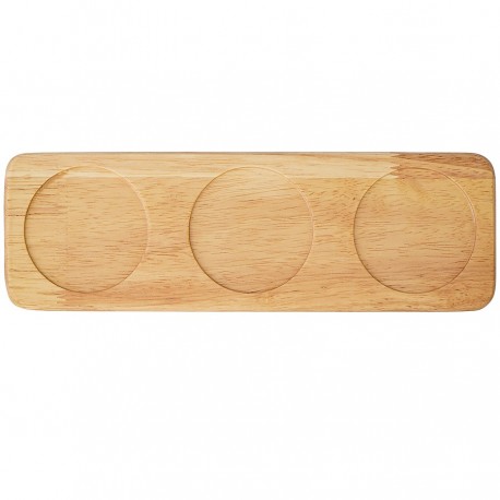 Набор из 3 чаш на деревянной подставке soft ripples, dual glazing, 200 мл