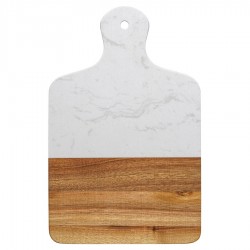 Доска сервировочная marm, 21,5х33,5 см, белый мрамор/акация