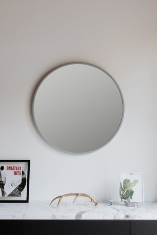 Зеркало hub, D94 см, серое