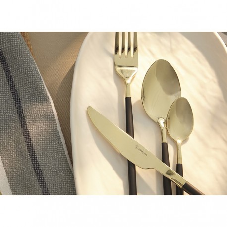 Набор столовых приборов duality, золотистые, 16 пред.
