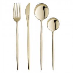 Набор столовых приборов globe, золотистые, 16 пред.