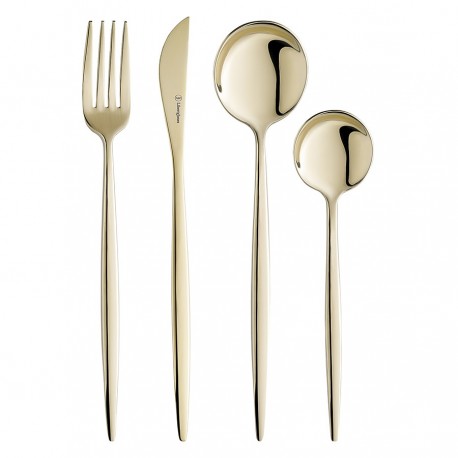 Набор столовых приборов globe, золотистые, 16 пред.