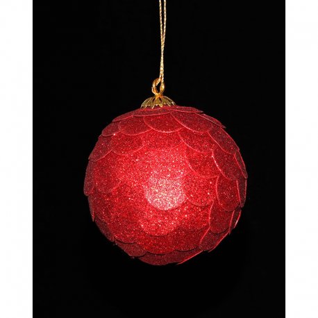 Шар новогодний декоративный paper ball, красный