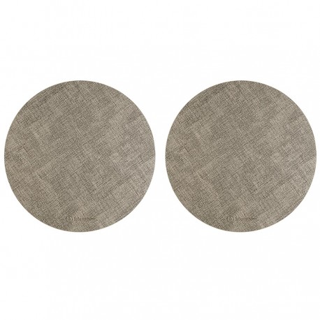 Набор из 2-х сервировочных салфеток leanera, D35 см, песочные