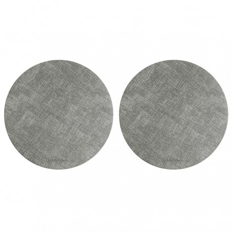 Набор из 2-х сервировочных салфеток leanera, D35 см, серые