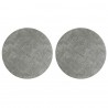 Набор из 2-х сервировочных салфеток leanera, D35 см, серые