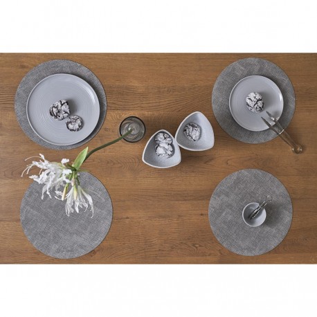 Набор из 2-х сервировочных салфеток leanera, D35 см, серые