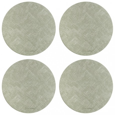 Набор из 4-х сервировочных салфеток leanera, D35 см, мятные