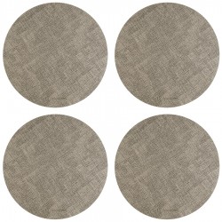 Набор из 4-х сервировочных салфеток leanera, D35 см, песочные