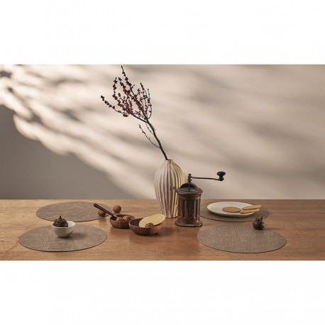 Набор из 4-х сервировочных салфеток leanera, D35 см, песочные