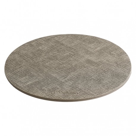 Набор из 4-х сервировочных салфеток leanera, D35 см, песочные