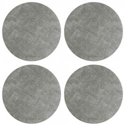 Набор из 4-х сервировочных салфеток leanera, D35 см, серые