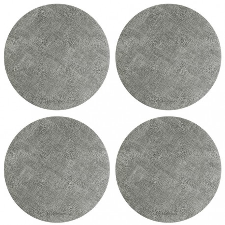 Набор из 4-х сервировочных салфеток leanera, D35 см, серые