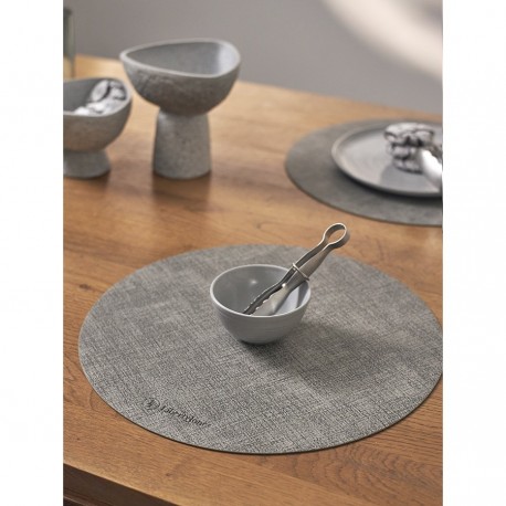 Набор из 4-х сервировочных салфеток leanera, D35 см, серые