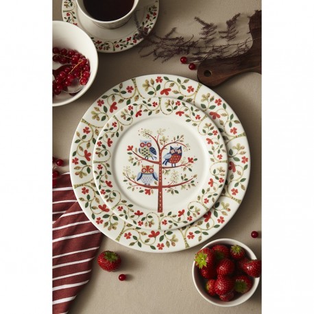 Набор тарелок owl из коллекции birds of paradise в подарочной упаковке, D21 см, 2 шт.