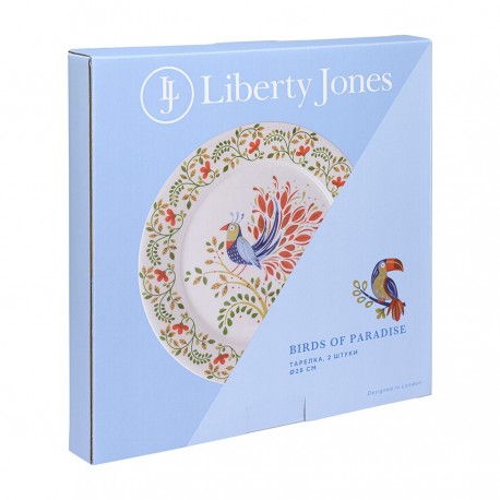 Набор тарелок owl из коллекции birds of paradise в подарочной упаковке, D28 см, 2 шт.