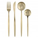 Набор столовых приборов globe, золотистые матовые, 16 пред.
