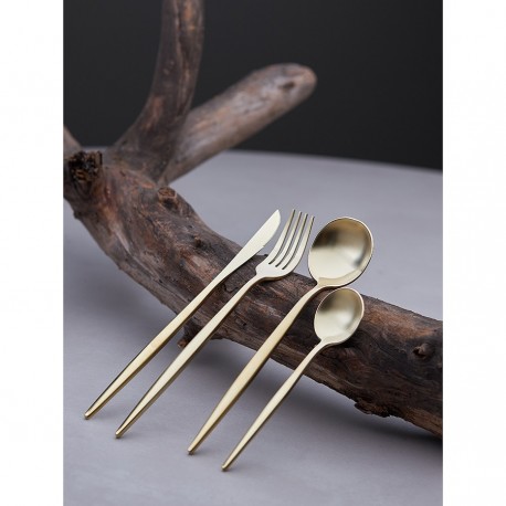 Набор столовых приборов globe, золотистые матовые, 16 пред.