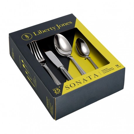 Набор столовых приборов sonata, серебристые, 16 пред.