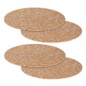 Набор из 4-х сервировочных ковриков из пробки и переработанного материала recork, D30 см