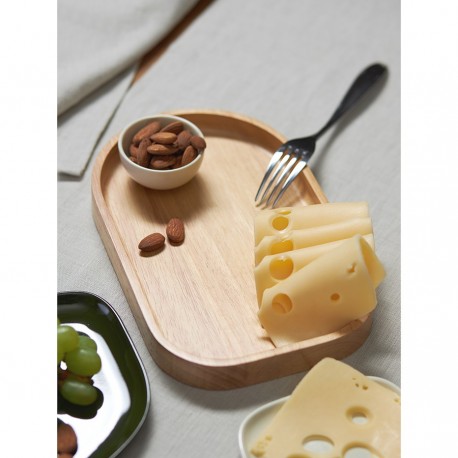 Набор из 5-ти сервировочных тарелок на деревянном подносе sorrento