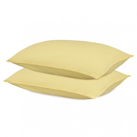 Комплект постельного белья из стираного перкаля светло-желтого цвета из коллекции essential, 150х200 см