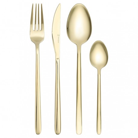 Набор столовых приборов pure, золотистые глянцевые, 16 пред.