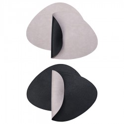 Набор из 4-х двухсторонних сервировочных салфеток drop, 33х41 см, черный/светло-серый