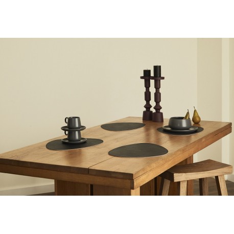 Набор из 4-х двухсторонних сервировочных салфеток drop, 33х41 см, черный/светло-серый