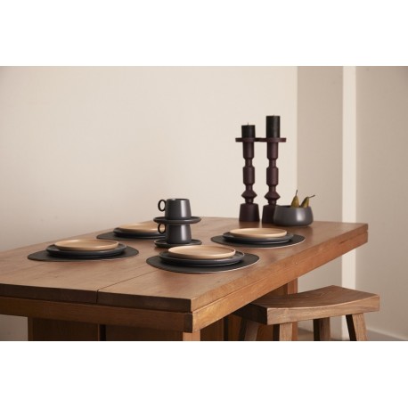 Набор из 4-х двухсторонних сервировочных салфеток drop, 33х41 см, черный/светло-серый