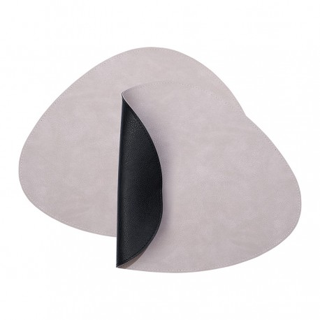 Набор из 4-х двухсторонних сервировочных салфеток drop, 33х41 см, черный/светло-серый