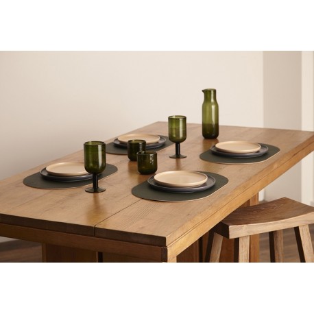 Набор из 4-х двухсторонних сервировочных салфеток pool, 30х45 см, зеленый/бежевый