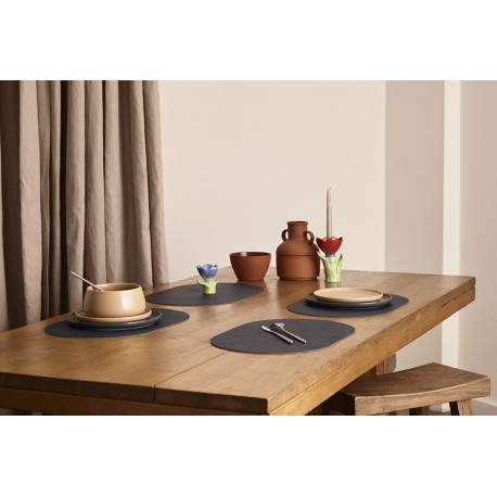 Набор из 4-х двухсторонних сервировочных салфеток pool, 30х45 см, синий/коричневый