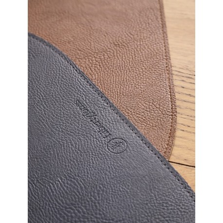 Набор из 4-х двухсторонних сервировочных салфеток pool, 30х45 см, синий/коричневый