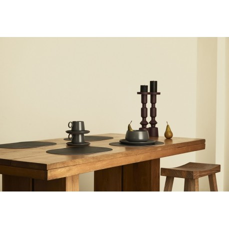 Набор из 4-х двухсторонних сервировочных салфеток pool, 30х45 см, черный/светло-серый