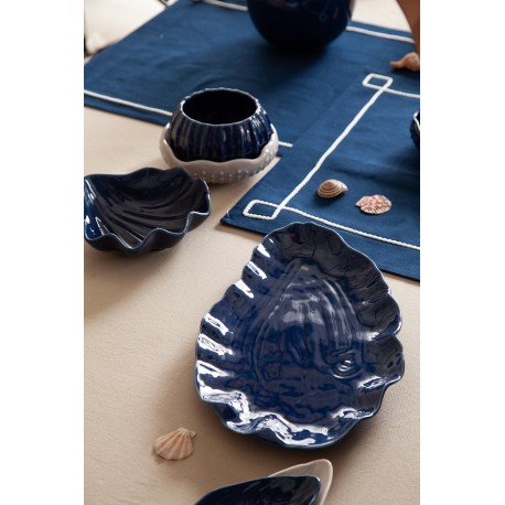 Блюдо сервировочное clams синего цвета из коллекции sea treasures
