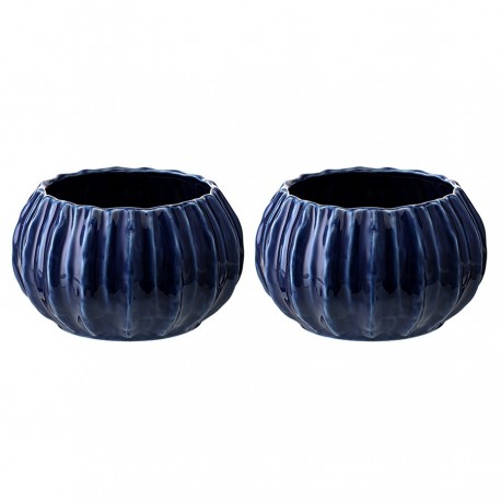 Набор из 2 салатников actinia синего цвета из коллекции sea treasures, 640 мл