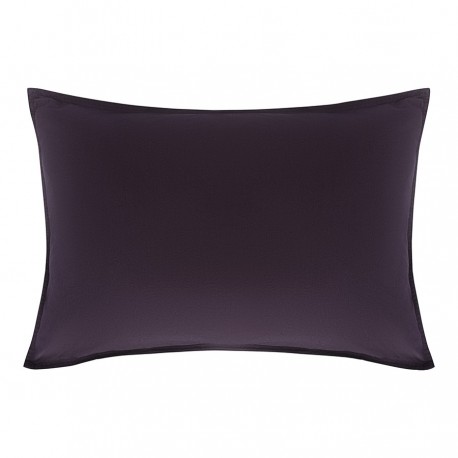 Комплект постельного белья из стираного перкаля сливового цвета из коллекции essential, 150х200 см