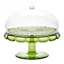 Блюдо для торта с крышкой vanity, D30 см, зеленое