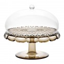 Блюдо для торта с крышкой vanity, D30 см, коричневое